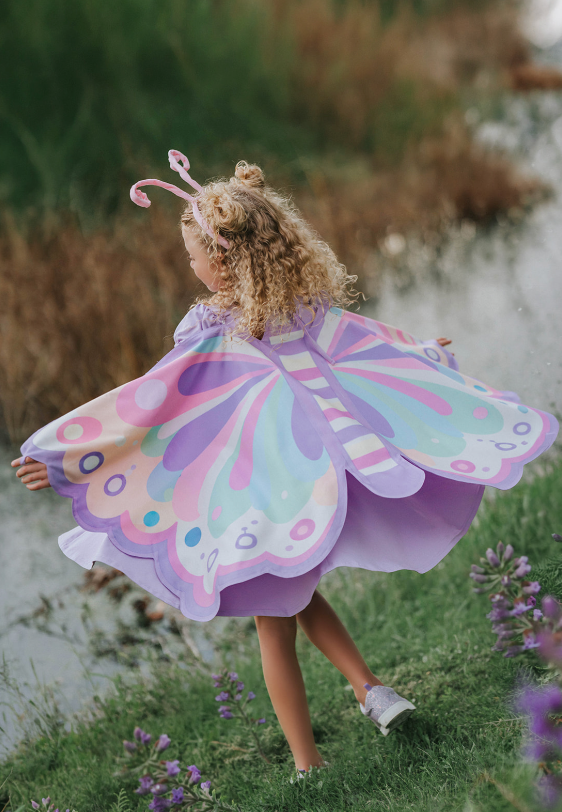 Once Upon a Butterfly Twirl Dress & Removable Wings Set