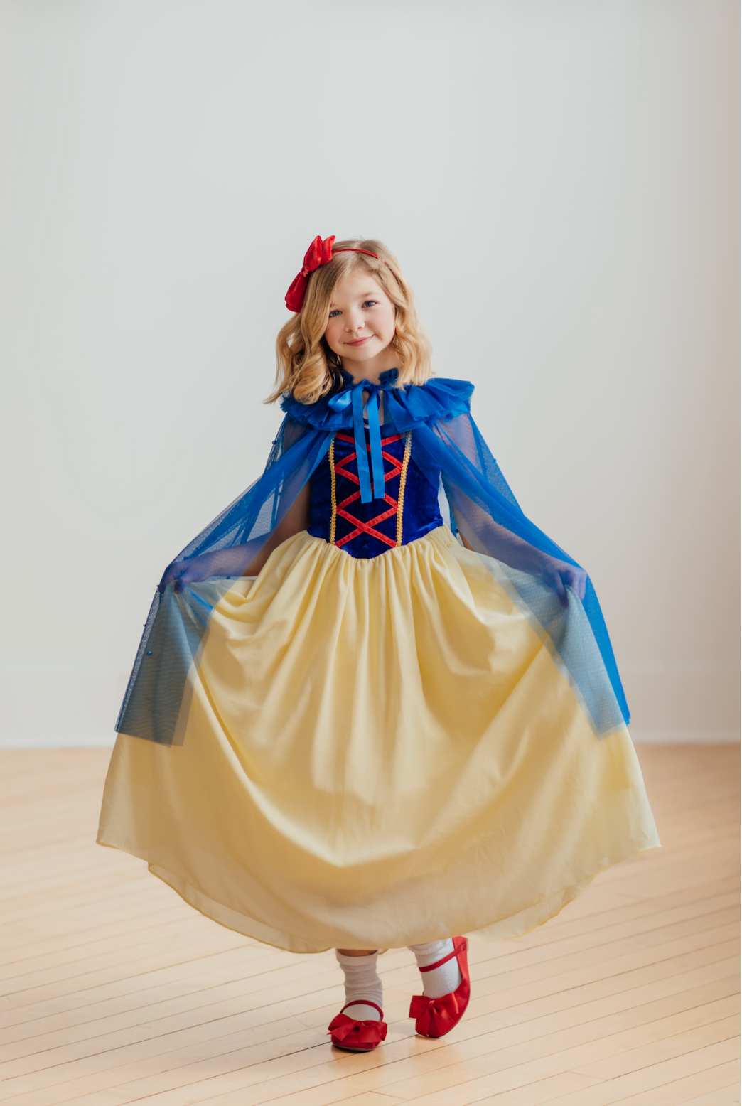 Royal Blue Pearl Accent Princess Cape