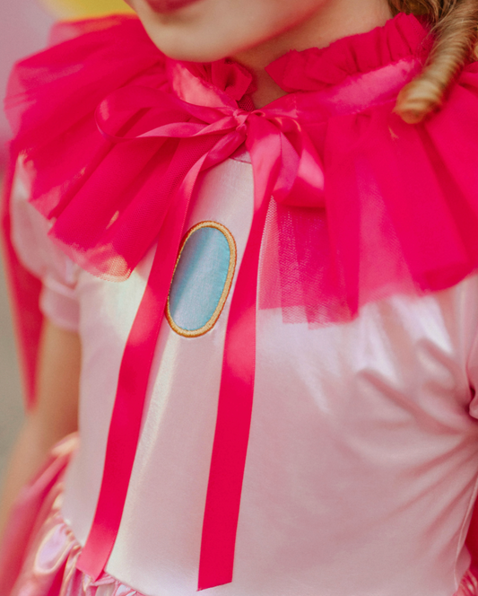 Pink Power Pearl Accent Princess Cape