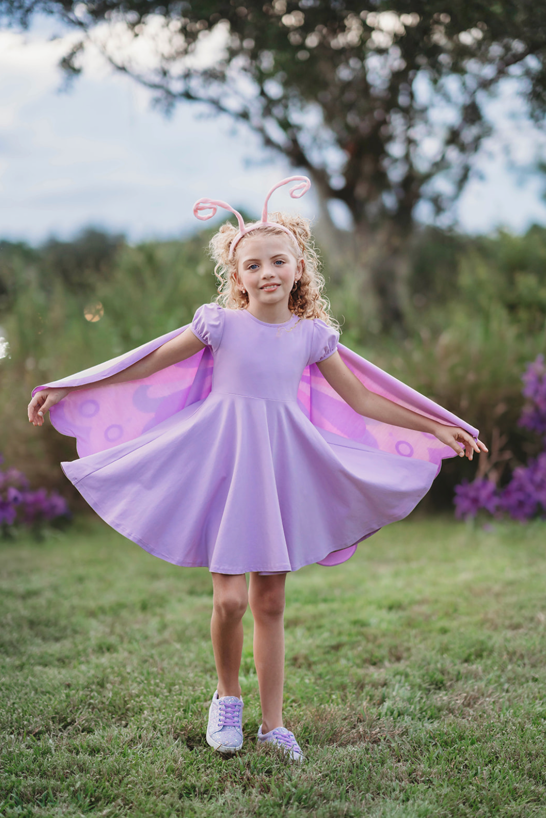 Once Upon a Butterfly Twirl Dress & Removable Wings Set