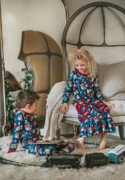 Christmas Train Swirl Gown – Only Little Once