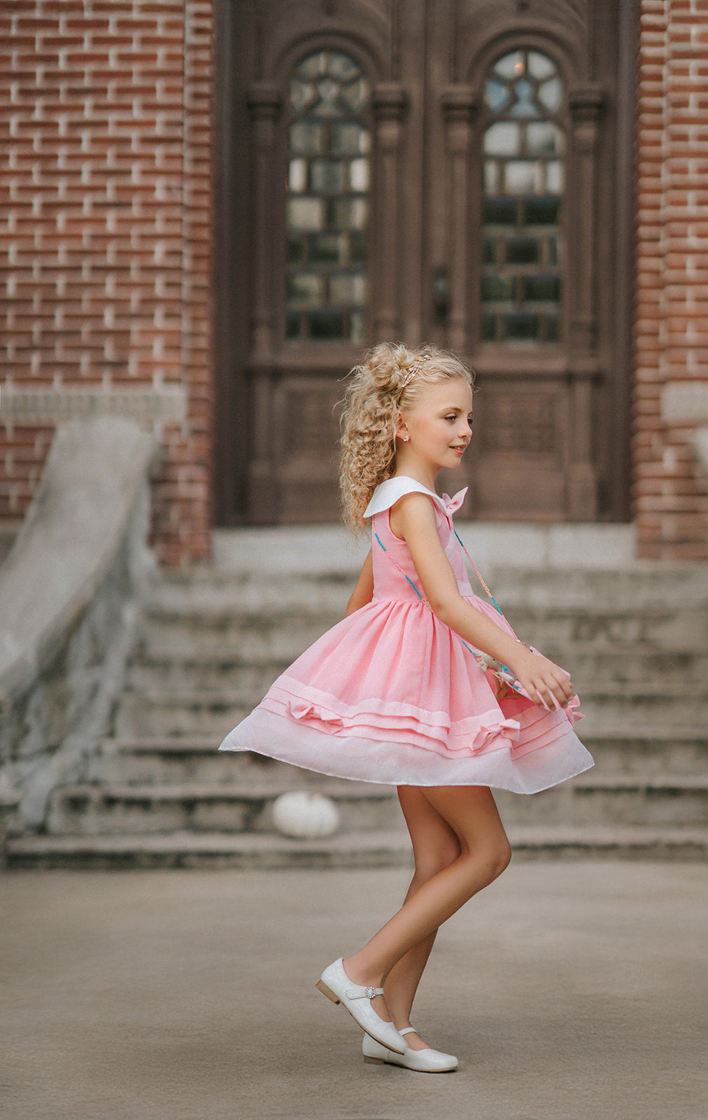 tween princess dress FBZ Baby Blue Rosette Dress