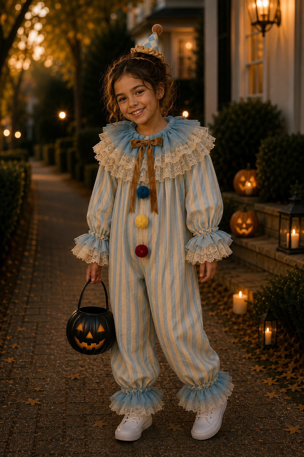 Vintage Stripe Clown Costume