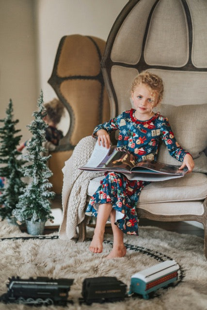 Christmas Train Swirl Gown