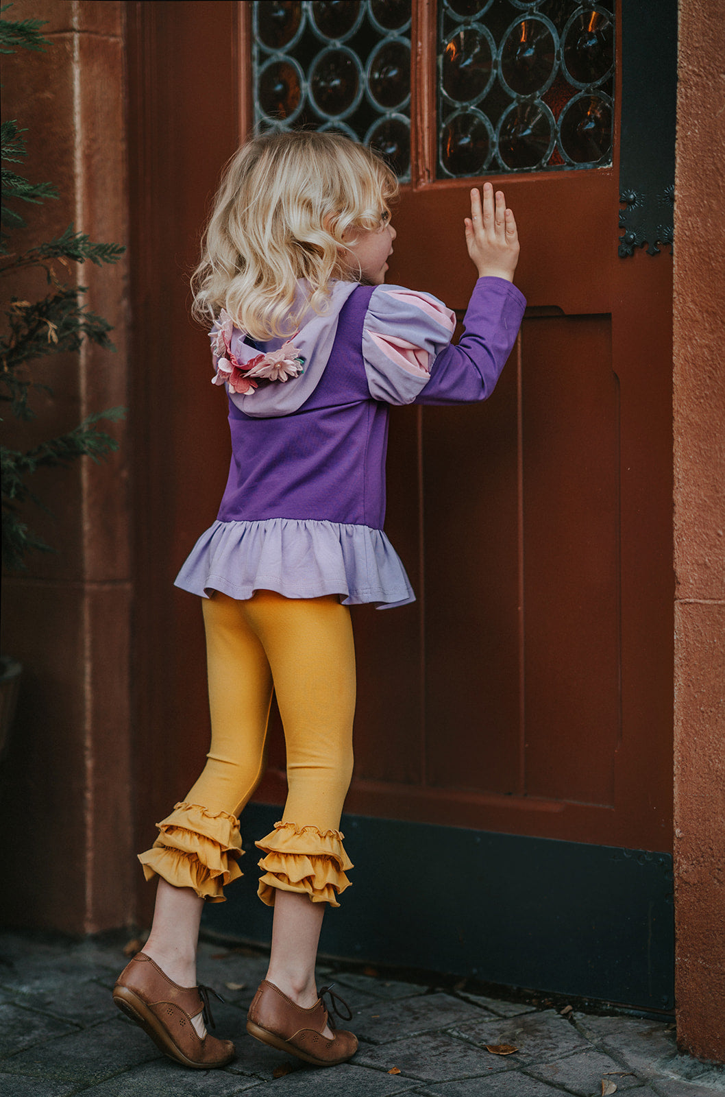 Disney Princess Rapunzel Big Girls Fleece Hoodie and Leggings