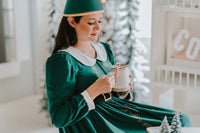 Adult Elf Dress with embroidery