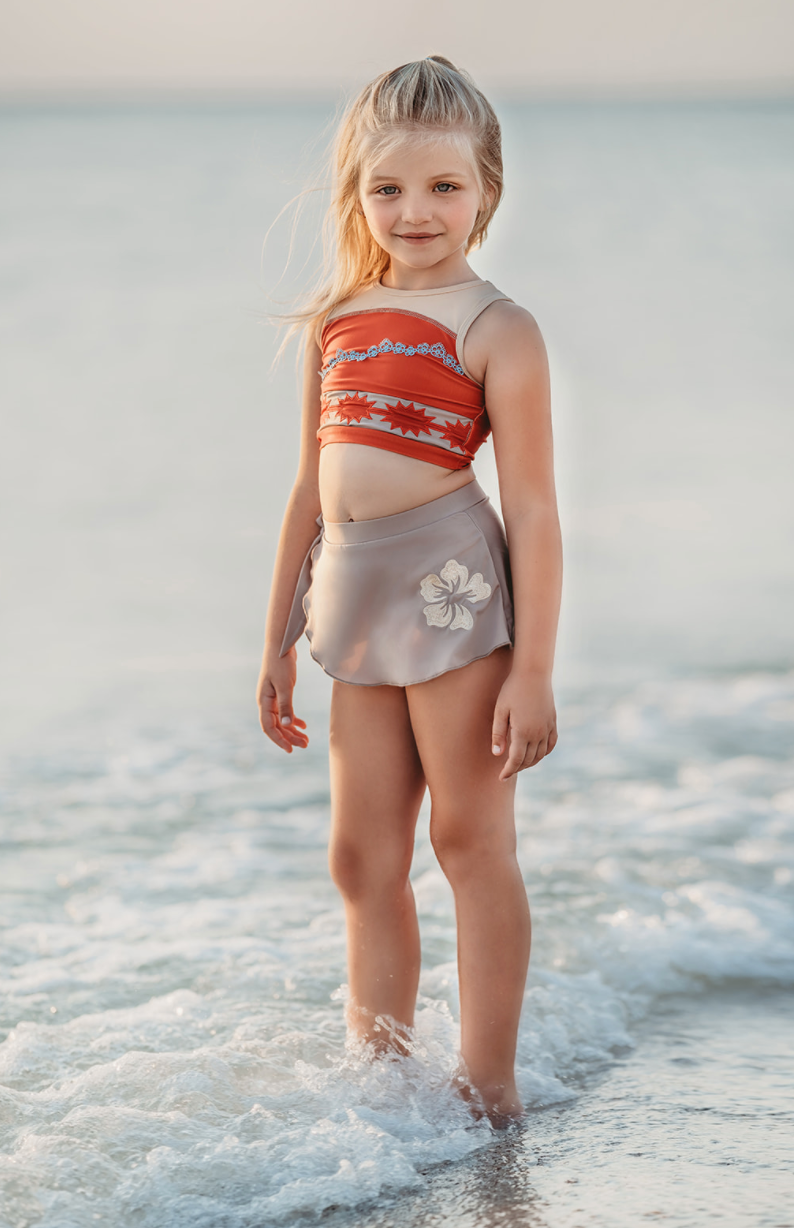 Polynesian Princess Two Piece Swimsuit Only Little Once