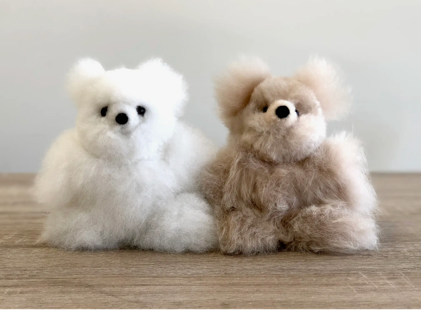 A 7" alpaca fur stuffed teddy bear is the softest you can find anywhere!