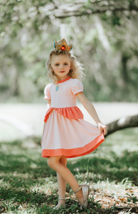 Peach Princess Twirl Dress