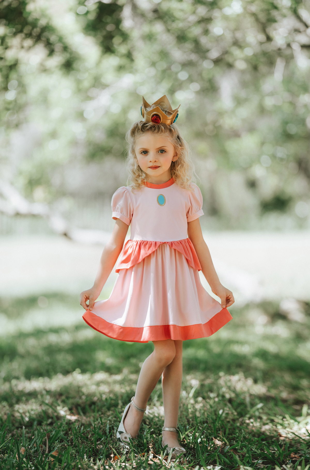 Peach Princess Twirl Dress