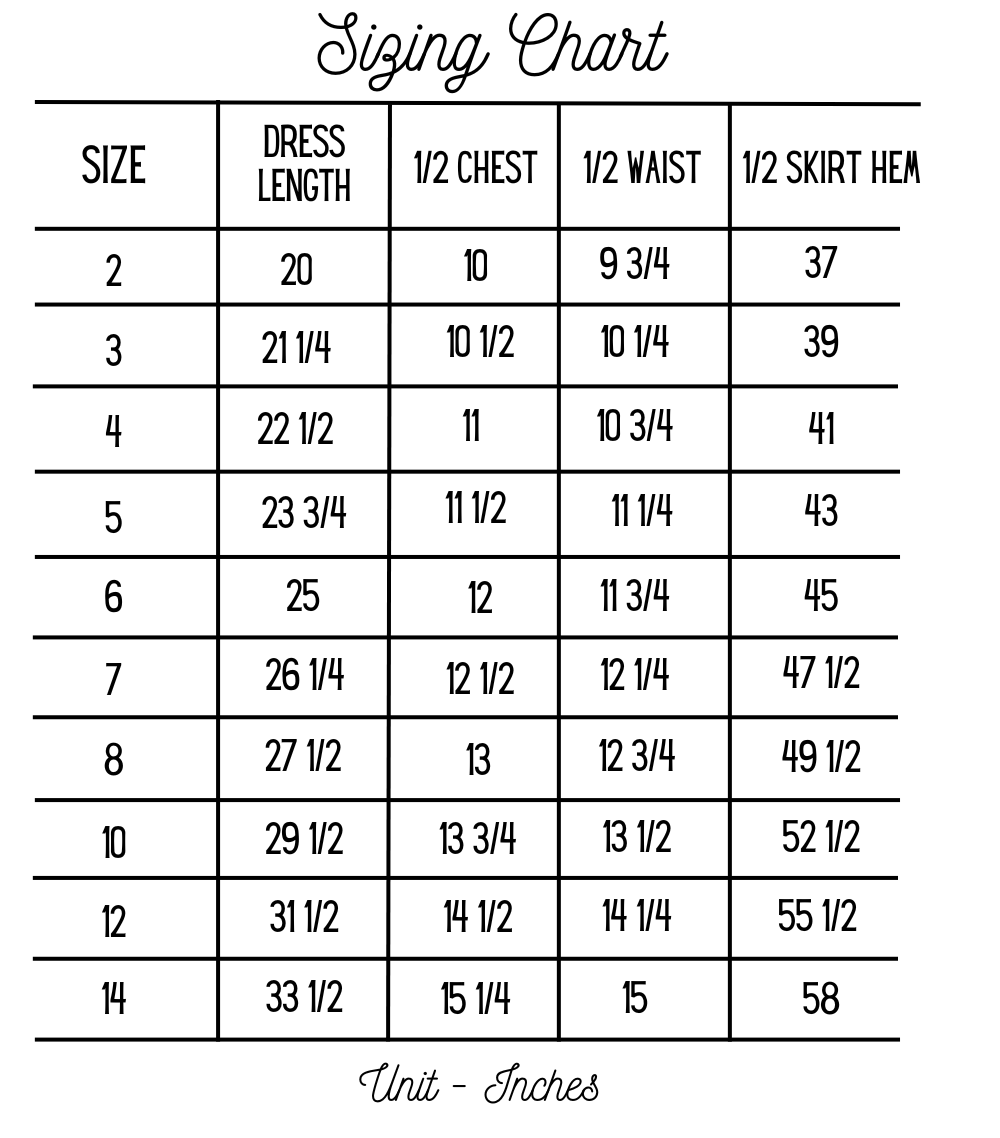 Sizing Chart