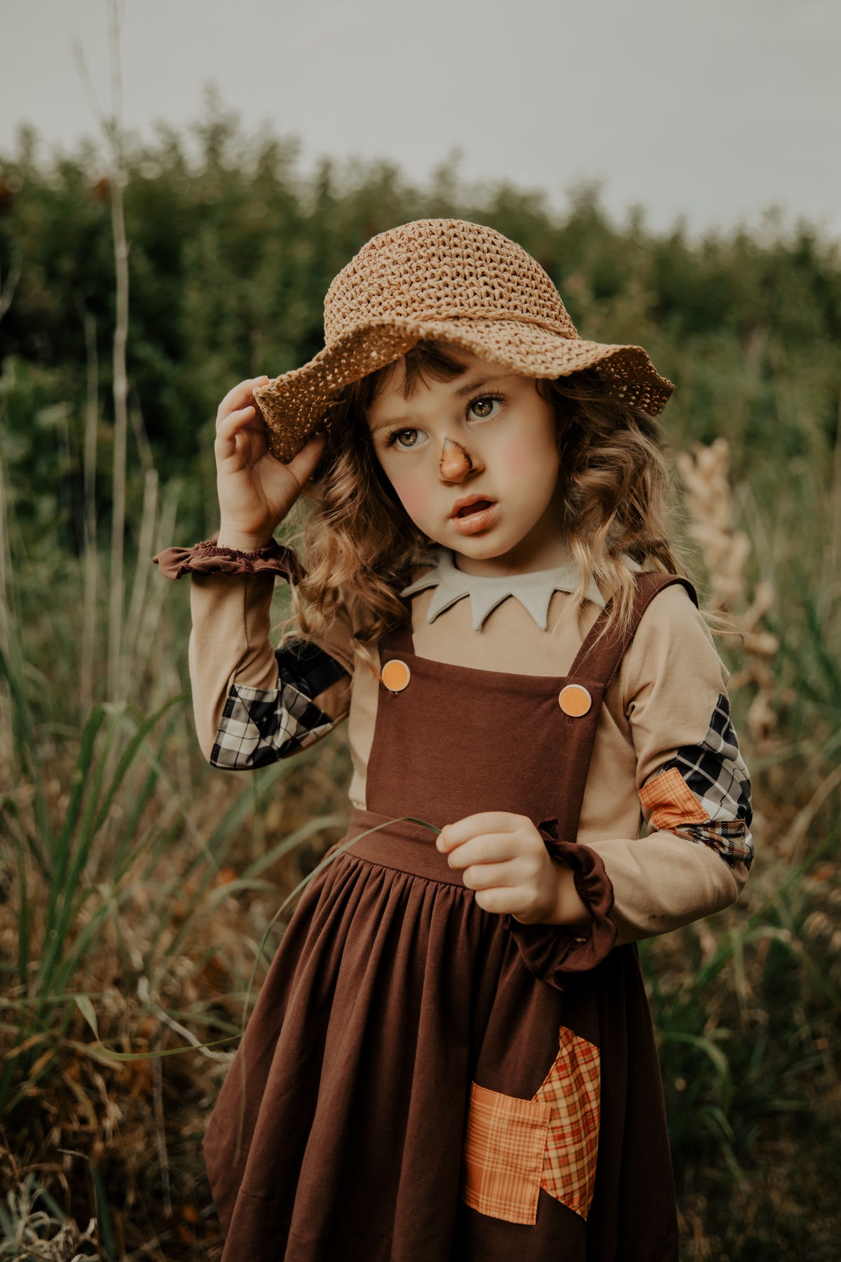 Fall Scarecrow Dress and Pinafore