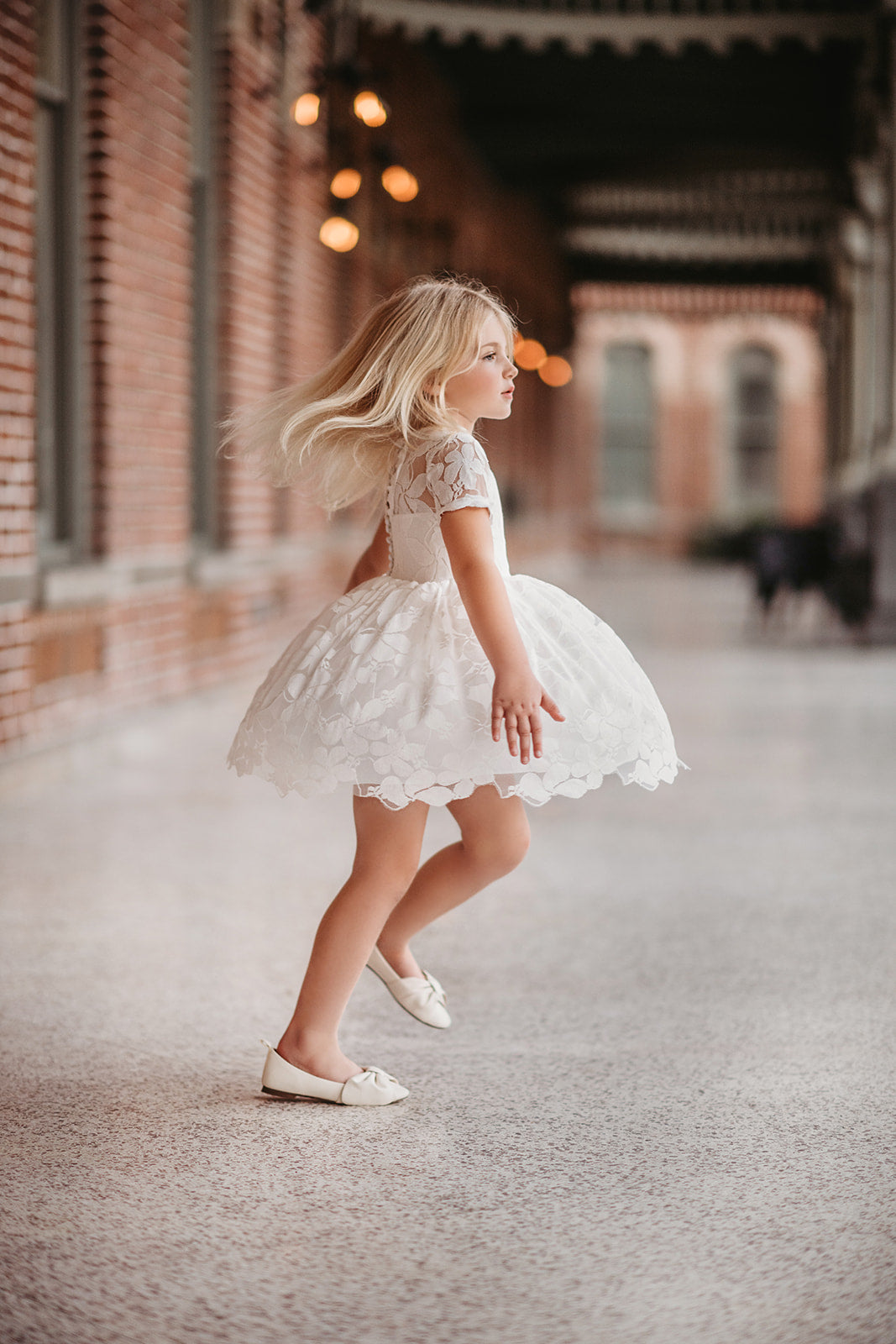 Evangeline Frock in White – Only Little Once