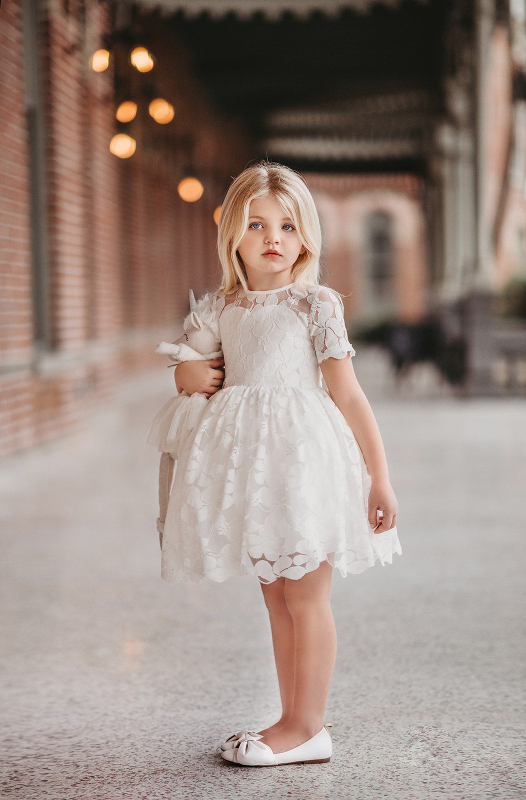 Evangeline Frock in White – Only Little Once