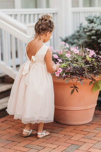 Pearl Accent gown in Antique Ivory