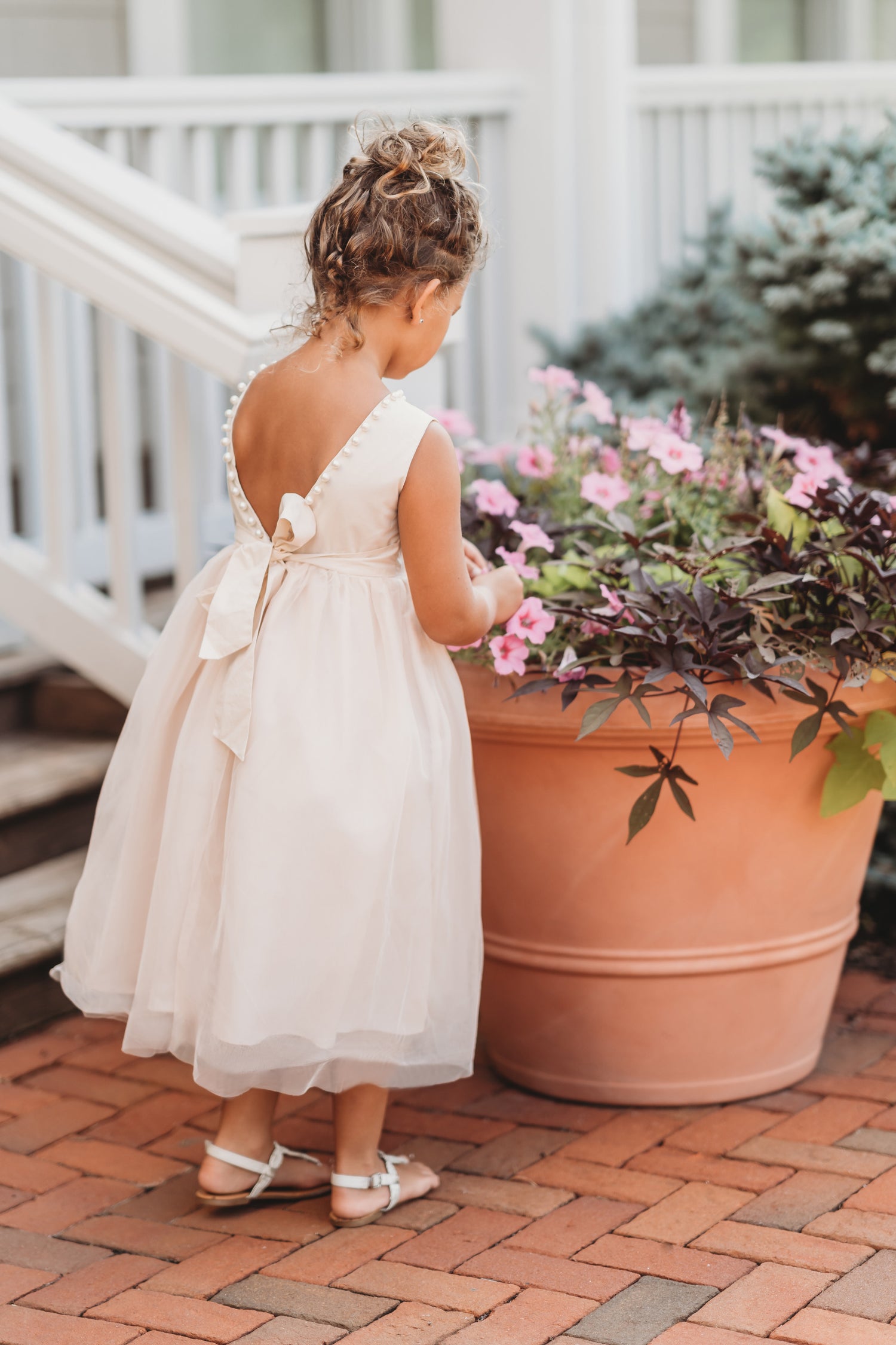 Pearl Accent gown in Antique Ivory Only Little Once Pearl Accent gown in Antique Ivory Only Little Once