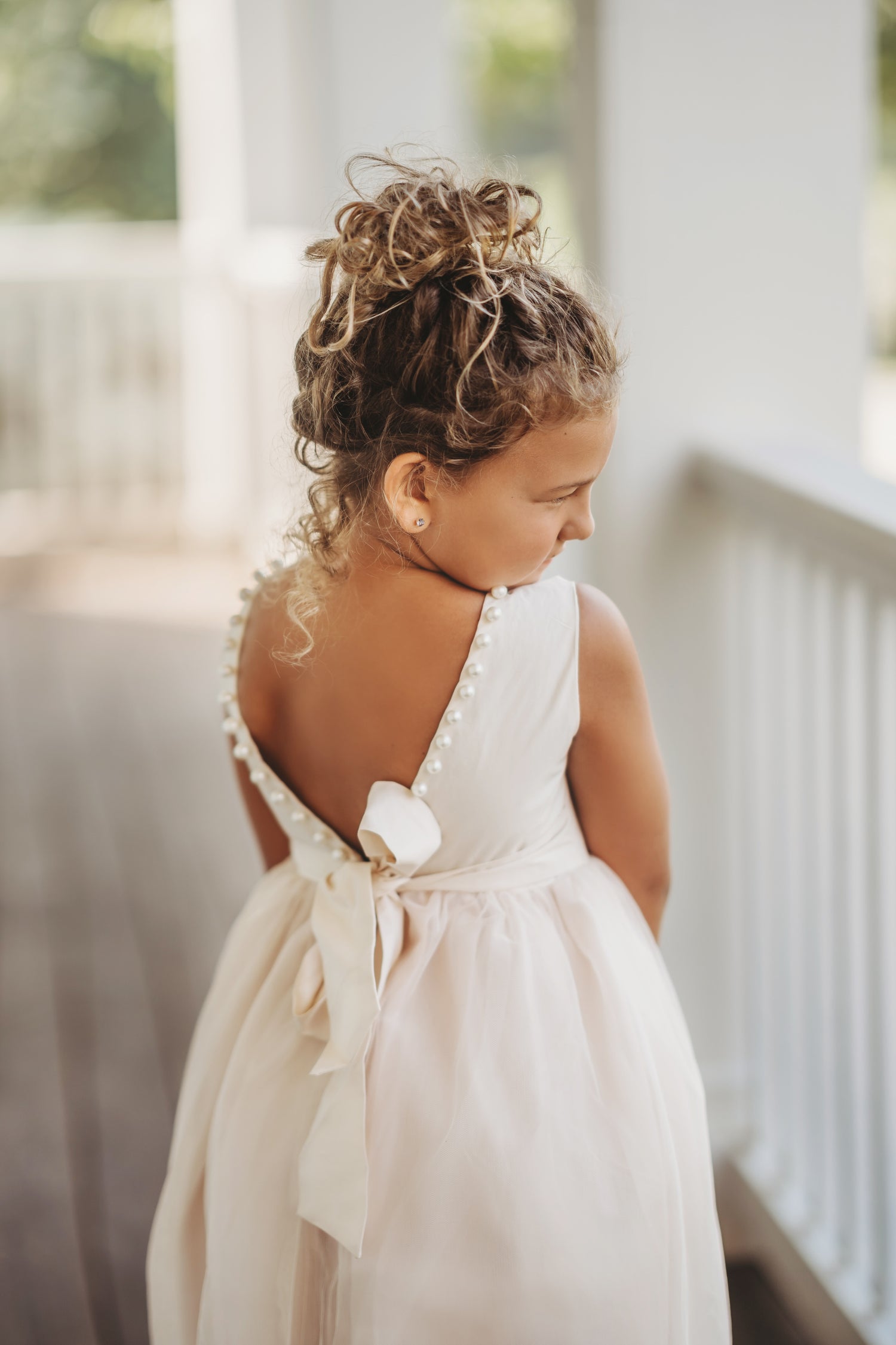 Pearl Accent gown in Antique Ivory Only Little Once Pearl Accent gown in Antique Ivory Only Little Once