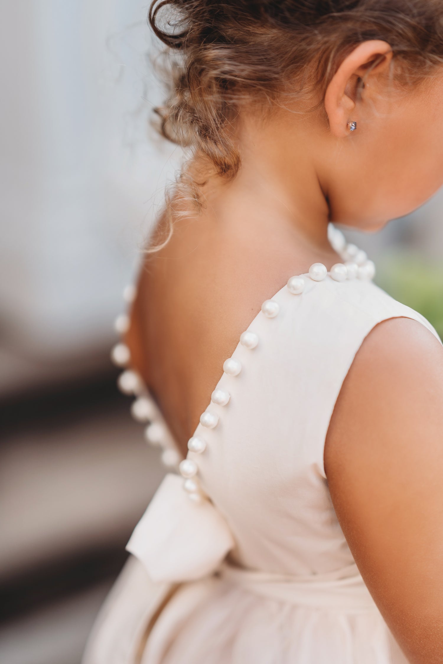 Pearl Accent gown in Antique Ivory Only Little Once Pearl Accent gown in Antique Ivory Only Little Once