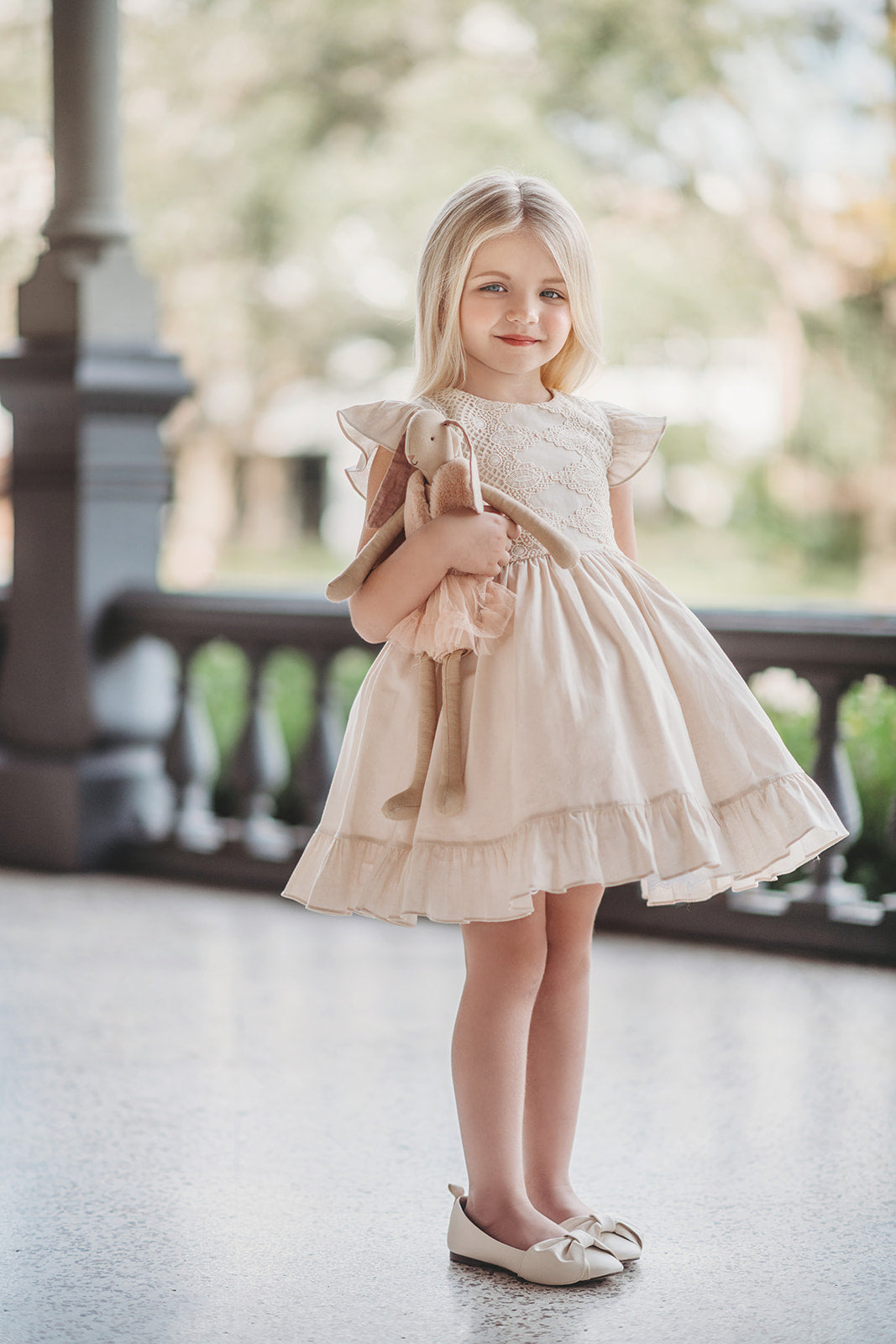 Ethel Fancy Pinafore in Antique Ivory – Only Little Once