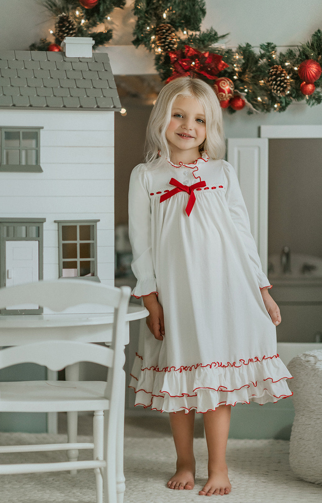 The Original Clara Nutcracker Christmas Gown Long Sleeve in White