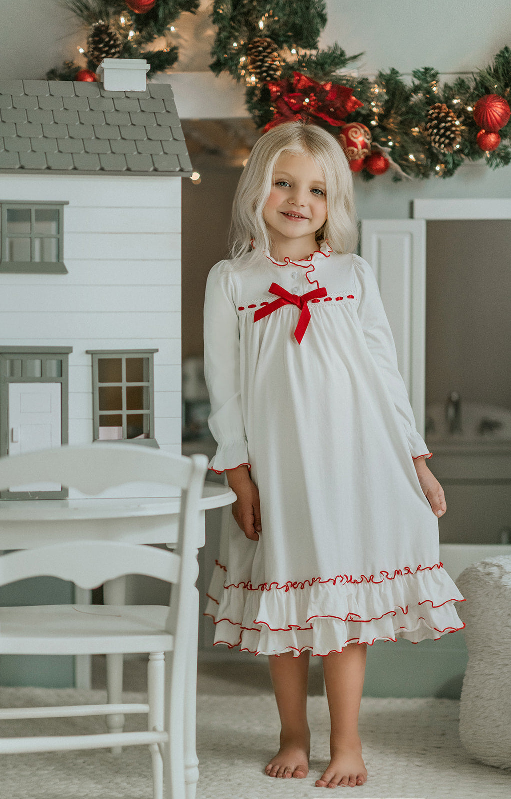 The Original Clara Nutcracker Christmas Gown Long Sleeve in White – Only Little Once
