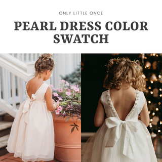 Muestras de color del vestido de perlas