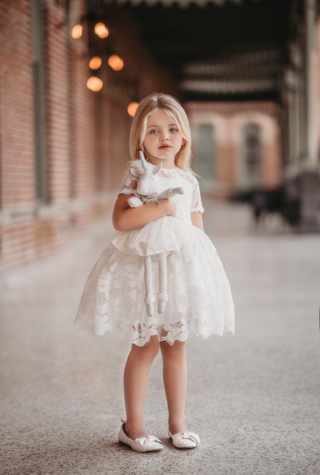 Evangeline Frock in White โ Only Little Once